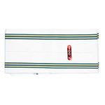 Traditional Cotton White Green Border Pooja Angvastram/ Towel/Gamcha/Shawl/ Melmundu/Uthareeyam/Kasavu for Men Used During Religious Occasions Festival Temple Pooja Rituals Housewarming (2 Meters)