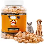 Freeze Dried Salmon Cat Treats | 100% Wild Caught Salmon Dog Treats, Grain- Free | High Protein, Single Ingredient Cat & Dog Food Toppers | No Additives or Preservatives | Tested in USA | 5.3 oz