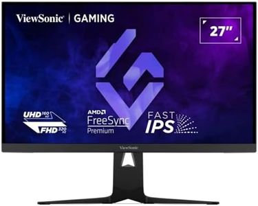 ViewSonic XG275D1-4K 27" Switchable Refresh Rate IPS Gaming Monitor, 4K UHD@160Hz, FHD@320Hz, 0.5ms, AMD FreeSync Premium, NVIDIA G-Sync Compatible, Advanced Ergonomics, Eye Care, HDMI, USB-C, DP