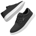 ADQ Mens Shoes Sneakers Casual Walking Shoes Lightweight Comfortable Breathable Versatile Skate Shoes, Balck White 11.5