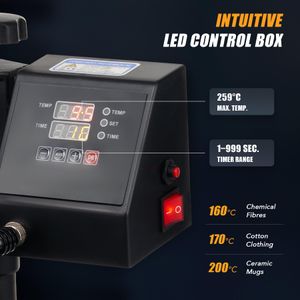 CREWORKS 8-in-1 Heat Press Machine, 38x38cm – Multifunctional Sublimation
