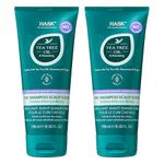 HASK TEA TREE OIL & ROSEMARY Pre-Shampoo Scalp Scrub for All Hair Types, Color Safe, Gluten-Free, Sulfate-Free, Paraben-Free, Cruelty-Free - Pack of 2