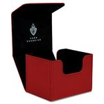 Card Guardian - Premium Deck Box for 100+ Cards for Trading Card Games TCG (Red)