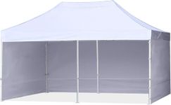 BEYOND SKY Outdoor Tent/Gazebo Tent/Indoor Tent for Events (10X20Ft) with 4 Open/Close Side Covers Canopy Tent/Easy Foldable & Portable/Waterproof Tent-White(44Kgs)