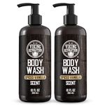 Viking Revolution - Mens Body Wash - Body Wash Men - Shower Gel Men with Vitamin E and Rosemary Oil - Spiced Vanilla - 2 Pack - 24 Oz / 355ml Each