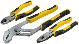 STANLEY 3 Piece Control Grip Plier Set, Groove Joint/Combination/Diagonal