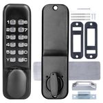 Digital Door Lock Deadbolt,Keypad Combination Bolt Lock for Access Restriction, Mechanical Keyless Entry Door Garden Gate Lock, Smart Code Lock Front Door Lock for Outdoor Bidirectional Gate Door