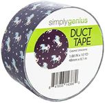 Simply Genius Pattern Duct Tape Heavy Duty - Craft Supplies for Kids & Adults - Colored Duct Tape - Single Roll 1.8 in x 10 yards - Colorful Tape for DIY, Craft & Home Improvement (Cosmic Unicorns)