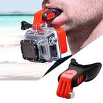 Fiacvrs Surfing Mouth Mount Mouthpiece Accessory Kit, Mouth Mount Set, Go-pro Helmet Chin Mount, Neck Lanyard Designed, Camera Accessories, Braces Connector Mouthpiece for Skating Surf(Black)