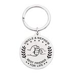 Christmas Birthday Gifts for Uncle Nephew Keychain for Men Uncle and Nephew Best Friends for Life Gifts Keyrings for Best Uncles Nieces Gift