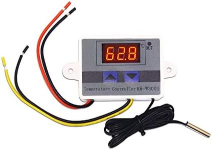 Electronic Spices HW-W3001 Digital Temperature Controller 220V AC 1500W Thermostat with LED Display & Probe Sensor for Heating Cooling DIY Projects