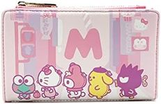 Loungefly x Sanrio Hello Kitty Kawaii All-Over Print Flap Wallet, Pink, One Size, Zippered Wallet