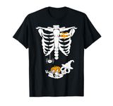 Halloween Skeleton Baby Rib Cage Maternity Costume Pregnant T-Shirt