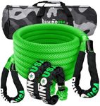 Rhino USA Kinetic Rope Recovery Kit (7/8in x 30ft) - Heavy Duty Offroad Snatch Strap - Includes 2 Soft Shackle for UTV, ATV, Truck, Car, Jeep, Tractor