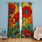 Xiongfeng Floral Curtains Blackout 