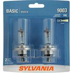 SYLVANIA - 9003 Basic - Halogen Bulb for Headlight, Fog, and Daytime Running Lights (Contains 2 Bulb)