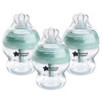 Tommee Tippee Baby Bottles, Advanced Anti-Colic Baby Bottle with Slow Flow Breast-Like Teat, 150ml, 0m+, Self-Sterilising, Baby Feeding Essentials, Pack of 3