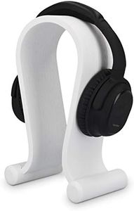 kalibri Soporte de Madera para Auriculares - Base Universal para Cascos Antideslizante - Sujeción Headset diseño en Madera de Roble Blanco