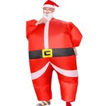 Inflatable Santa Suit Costume for Ault, Unisex Elf Costume, Snowman Costume, Christmas Blow up Costume Xmas Fancy Dres