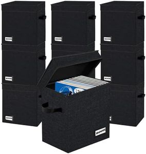 YNSZAS 10 Pack Comic Book Storage Short Box, 11.8" X 9.8" X 7.8", Holds 100-120 Collection Book, Heavy Duty Comic Collection Gift Bin Container Holder Shelf (Black)