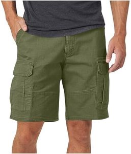 Cargo Shorts for Men 5 Inch Inseam Lightweight Quick Dry Casual Work Summer Outdoor Hiking Golf Active Wear Multi Pocket 01# Army Green Large
