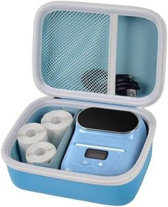 Case Compatible with Phomemo M110 Label Maker - Portable Mini Bluetooth Thermal Label Maker Carrying Storage Bag for Printer Labels, USB Cable and Accessories Black (Box Only)-Blue