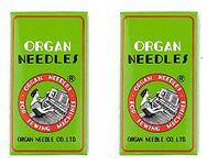 Organ Needles for JUKI and JANOME Quilting Machines 20-Piece, Size 14/90 and 16/100, HLQN