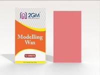 2GM Dental Modelling Wax - 225g, Precise Dental Wax for Shaping & Casting, Used for Professional Grade Dental Modeling, Techniques & Dentistry Projects, 12 Sheets (Pink)