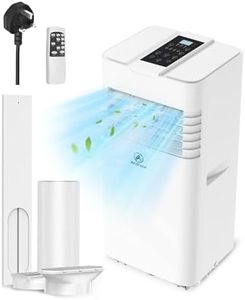 Andizun 9000BTU Air Conditioning Unit, 4-in-1 Portable Air Conditioner, Dehumidifier, Ventilation, Cooling Fan with 3 Speeds, Digital Display & Remote Control, 24 Hour Timer for Room Up to 215sq.ft