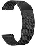 Meliya Metal Watch Bands, 20mm 22mm Quick Release Watch Strap, Stainless Steel Mesh Replacement band for Women Men (20mm, Black)