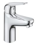 GROHE Swift QuickFix – Smooth Body 1 Lever Basin Mixer Tap for Low Pressure (S-Size 162 mm, 28 mm Ceramic Cartridge, Water Saving, Tails 1/2 Inch, Easy to Fit with GROHE QuickTool), Chrome, 24324001