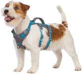 Huntboo Reflective Dog Harness with Handle, Escape Proof Harness, No Slip Dog Harness Escape Proof, Breathable, Adjustable Vest for Small, Medium and Large Dogs Walking,and Training Gear（Teal Blue,XS)