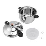 Pressure Cooker 80kpa Pressure Canner Cooking Pot Pan Dual Handle Stainless Steel Large Capacity Instant Kitchen Cookware for Induction Cooker, Gas/Electric/Ceramic Stove