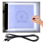 Light Pad Drawing A5 Tracing Light Table LED Copy Board Ultra-Thin Display Pad Brightness Adjustable Stencil Artist Art Tracing Tatto Table