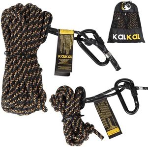 Kalkal Tree Stand Safety Rope, 30FT Reflective Lifeline Hunter Safety Harness for Tree-Stand Hunting