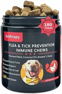 Gothrapy Flea and Tick Prevention for Dogs - 180 Soft Chews, Soft Chewables for Dogs, Natural Vet Approved Oral Supplement for Puppy Adult Senior All Breed Sizes, Chicken Flavor