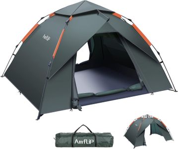 Amflip 3-Person Pop Up Camping Tent – Waterproof, Ultralight, Army Green