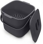 YourCasa® Kitchen Food Waste Bin with Lid - Recycling compost bin 7 Liters - Countertop Composter for Organic Waste - Dishwasher Safe - Odour-Proof - Removable Sieve - food waste caddy (Anthracite)
