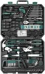 DEKOPRO Tool Set: 228 Piece Home Tool Kit, Household Basic Repair Tool Set Comes with Storage ToolBox, Socket Wrench Set for Car, Hand Tool Box Set for Home - Green