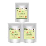 So Sweet Stevia Sugar-Free, Natural Low-Calorie Sweetener, 100% Natural, 400gm, Diabetic Friendly, Pack of 3, Perfect for Cooking, Baking, and Sweetening Drinks, Healthy Sugar Substitute