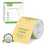Thermal Labels for Nelko PM220 Label Maker, 2 inch (50mm) Round Thermal Label, Waterproof, Multi-Purpose Label Tape, 1 Roll of 150 Self-Adhesive Thermal Paper (Yellow)