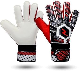 AnnuoYi Goalie Gloves, Football Goalkeeper Gloves, Kids & Youth Football Goal Keeper Gloves Strong Grip for The Toughest Saves with Finger Spines to Give Splendid Protection to Prevent Injuries