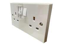 Socket Switch Guard Cover [10 Pack] Prevents Accidental On Off Switch Plus gives easy access for intentional switching, Perfect for Fridges Freezers Medical Devices