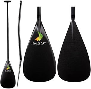 Z&J SPORT Carbon Outrigger Paddle, Lightweight Teardrop Shape Blade for Outrigger Canoe Waka AMA, va’a, Bent Shaft and 12°Offset (S,46")