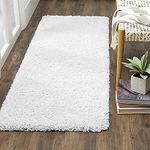 STONEMUNK® Fluffy Super Ultra Soft Handmade Shaggy Carpet for Living Room, Bedroom, Hotel, Hall, Guest Room, Bedside Runner Kitchen Runner - (White, 2x3 Feet)