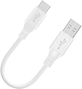 Aquelo QC35 Replacement USB Charging Charger Cable Cord Compatible with Bose QuietComfort35 II QC25 QC20 SoundLink II Over-Ear Wireless Headphones- 0.6FT & White