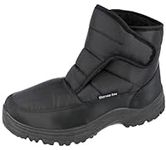 Cushion Walk Mens Thermo-Tex Fleece Lined Ankle Snow Boots (Black, 9 UK, numeric_9)