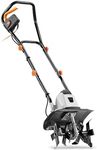 VonHaus Electric Tiller 1050W – Garden Soil Cultivator/Rotavator – 32cm Working Width, 22cm Tilling Depth, 4 Steel Blades, 10m Cable, Brake Button, Foldable Frame