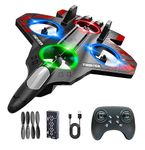 E-69 Remote Control for Kids, RC Glider Plane with Light EPP Foam Material Aeroplane Fighter Jet for Kids Adults 360° Flip, Stunt Roll Stable Flying jet Toy Easy to use Safe for Boys Girls Beginners Indoor Outdoor.