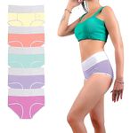 HARE High Waist Women Underwear,Cotton Full Briefs, Women's Knickers, Knickers for Women Multipack,Full Back Coverage Panties (Pack 3 (Multicolour), 2XL)